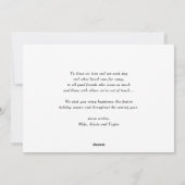 Black Elegant Script Blühe Frohe Weihnachten (Rückseite)