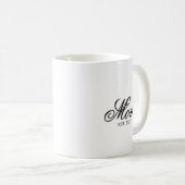 Black Elegant Script Established Mom Kaffeetasse (VorderseiteRechts)