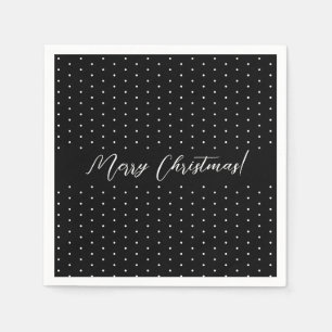 Black Elegant Script Serviette