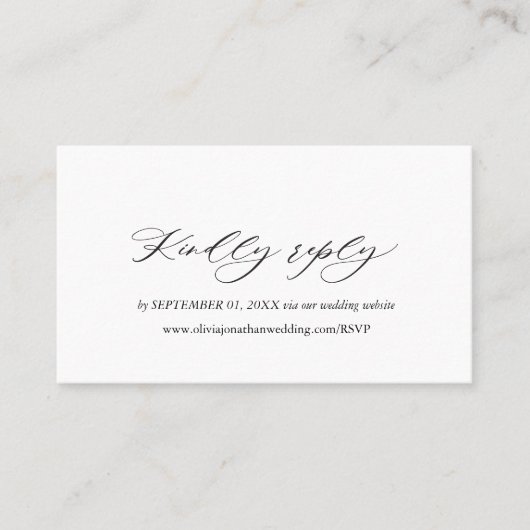 Black Elegant Script Typografy UAWG Business Card Visitenkarte (Vorderseite)