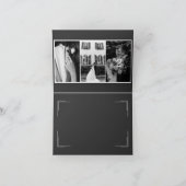 Black Elegant Sleek Wedding Dankeschön Karten (Innenseite)