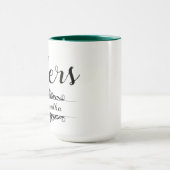 Black Elegant Stylish Seine Hers Wedding Couple Tasse (Zentrum)