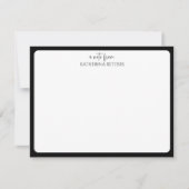 Black Elegant Timeless Statnionery Note Card Einladung (Vorderseite)