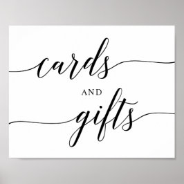 Black Elegant Typografy Wedding Card Geschenk Sign Poster