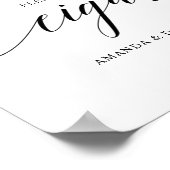 Black Elegant Typografy Wedding Cigar Bar Sign Poster (Ecke)