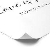 Black Elegant Typografy Wedding "LECKEREI" Sign Poster (Ecke)