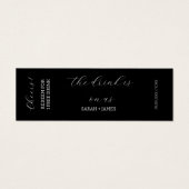 Black Elegant Wedding Cheers Drink Ticket Voucher (Vorderseite)