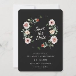 Black Elegant Wedding Save the Date