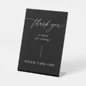 Black Elegant Wedding Vielen Dank für Ihr Interess Sockelschild (Vorderseite)