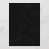 Black Elegante Burger Restaurant Einladung (Rückseite)