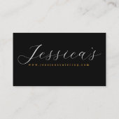 Black Elegante Catering Business Card Visitenkarte (Rückseite)