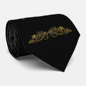 Black elegante Christmas Neck Tie Krawatte (Gerollt)