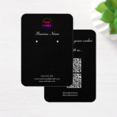 Black elegante Earring Display Card (Schreibtisch)