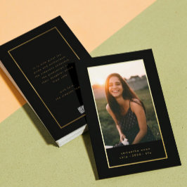 Black Elegante Foil Border Foto Universität Grad Folieneinladung