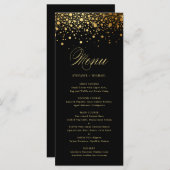 Black Elegante Imitate Menükarte (Vorne/Hinten)