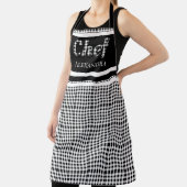 Black Elegante Koch Buffalo Kariert Schwarz-weiß Schürze (InSitu)