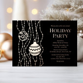 Black Elegantes Weihnachts-Party Corporate Holiday Folieneinladung
