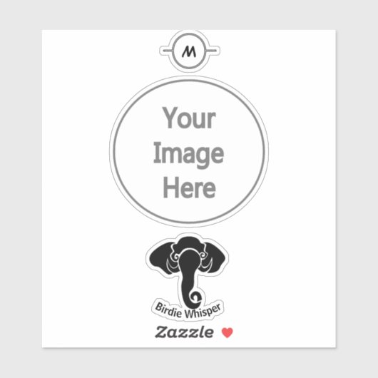 Black Elephant Family Zuhause Address Republican Aufkleber (Blatt)