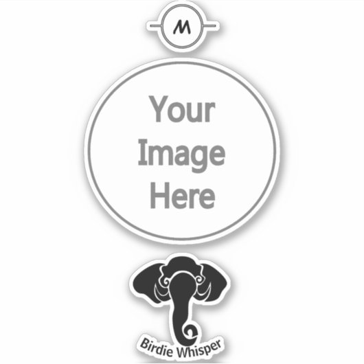 Black Elephant Family Zuhause Address Republican Aufkleber (Vorderseite)