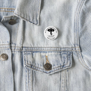 Black Elephant Family Zuhause Address Republican Button
