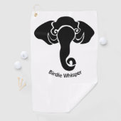 Black Elephant Family Zuhause Address Republican Golfhandtuch (Insitu)