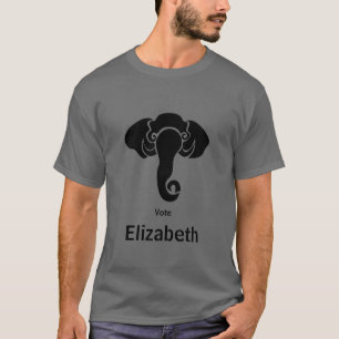 Black Elephant Family Zuhause Address Republican T-Shirt