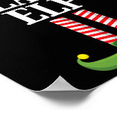 Black Elf Matching Family Group Weihnachts-Party Poster (Ecke)