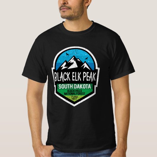 Black Elk Peak Süd Dakota T-Shirt (Vorderseite)