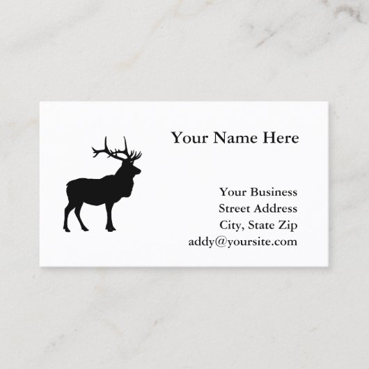 Black Elk Silhouette Visitenkarte (Vorderseite)