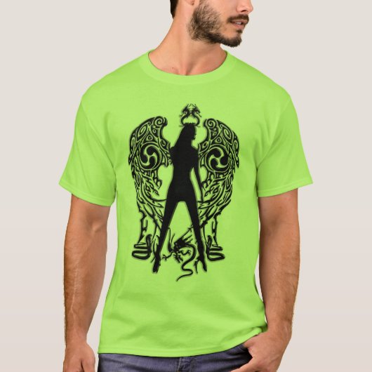 Black Emboss Serpent Angel Shirt (Vorderseite)