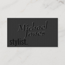 Black Embossed Look Stylist Business Visitenkarte