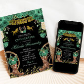 Black Emerald Green Hunter Western Boots XV Años Einladung