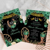 Black Emerald Green Hunter Western Boots XV Años Einladung