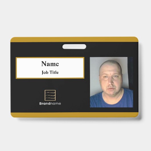 Black Employee-ID-Abzeichen Ausweis (Vorderseite)