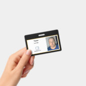 Black Employee-ID-Abzeichen Ausweis (Handheld)