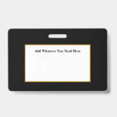 Black Employee-ID-Abzeichen Ausweis (Rückseite)