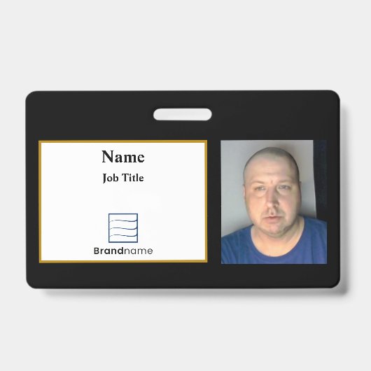 Black Employee-ID-Abzeichen Ausweis (Vorderseite)