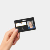 Black Employee-ID-Abzeichen Ausweis (Handheld)