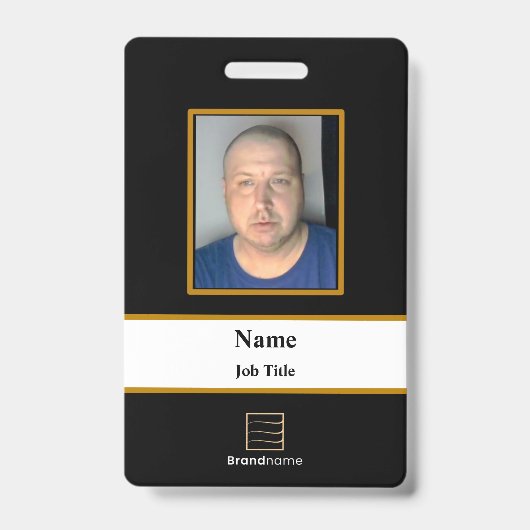 Black Employee-ID-Abzeichen Ausweis (Vorderseite)