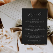 Black Enclosure Card - Die Details zum Hochzeitsvo Einladung