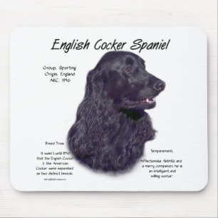 Black English Cocker Spanische Geschichte Mousepad