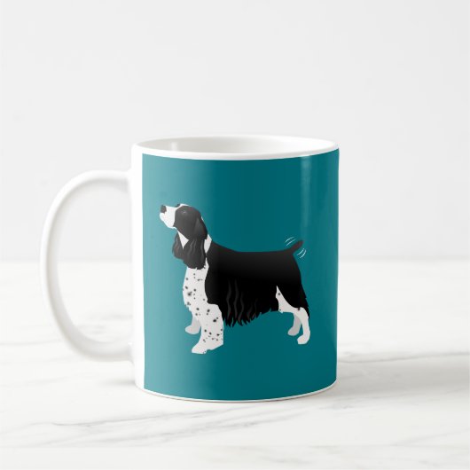 Black English Springer Spanel Basic Breed Kaffeetasse (Links)