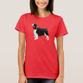 Black English Springer Spanel Basic Breed T-Shirt (Vorderseite)