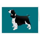 Black English Springer Spanisch Basic Breed Card (Vorderseite (Horizontal))