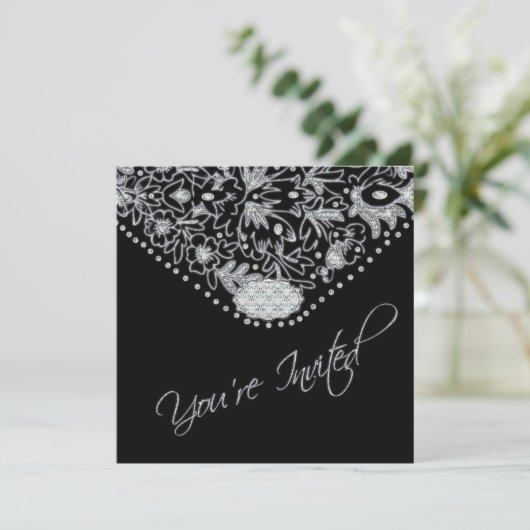 Black Envelope - Einladung - Ihre Wahl (Stehend Vorderseite)