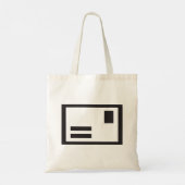 Black Envelope Tote Bag Tragetasche (Rückseite)