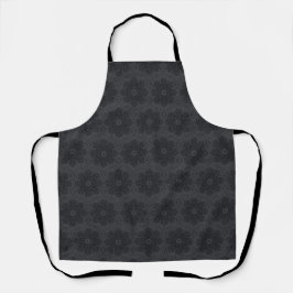 black ethnic mandala pattern schürze