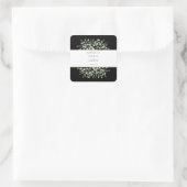 Black Eucalyptus Together Forever Wedding  Quadratischer Aufkleber (Tasche)