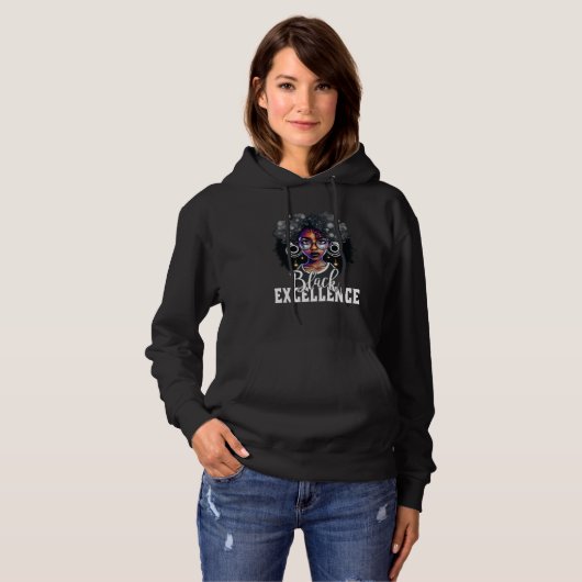Black Excellence African Pride Black History Month Hoodie (Vorne ganz)