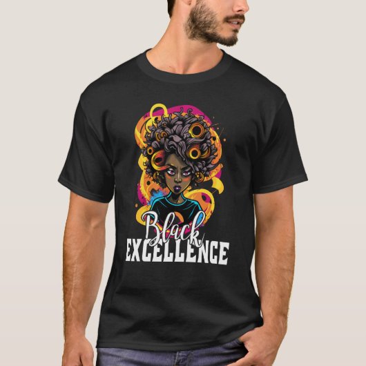 Black Excellence African Pride Black History Month T-Shirt (Vorderseite)